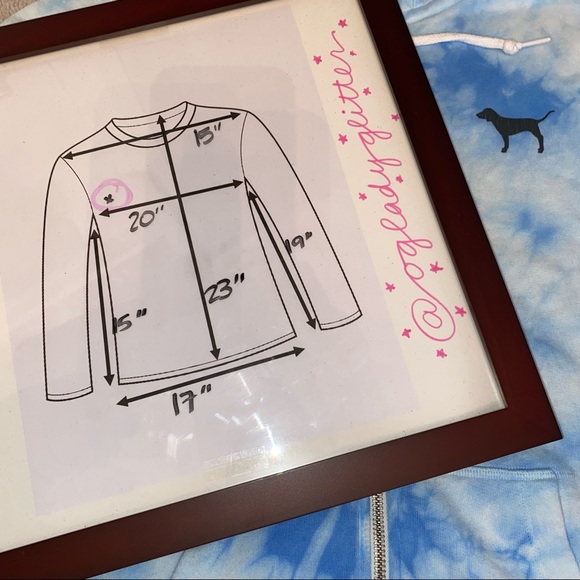 PINK blue and white Tie Dye Hoodie - Picture 6 of 14